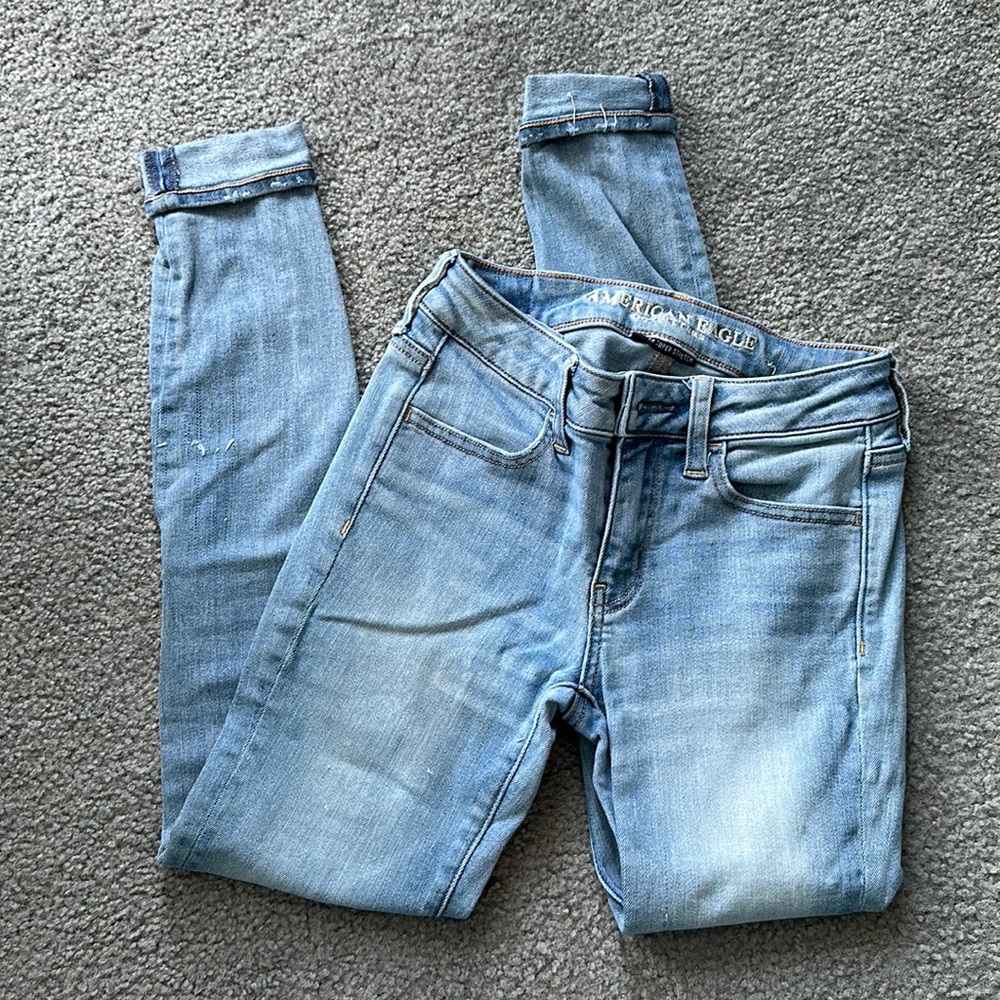 0 regular American eagle super super stretch jegging
